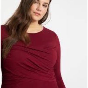 Eloquii Cross Over Front Tee plus size